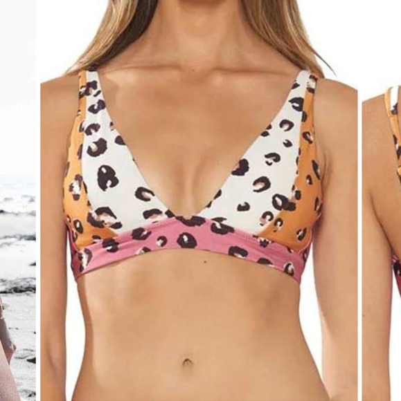 NWT Lilipretty high-waisted bikini, multi color animal print, sz. L - Picture 2 of 6